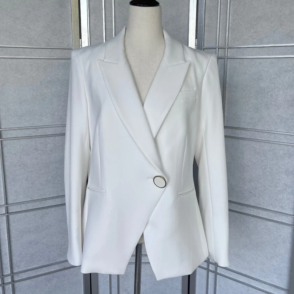 NWT Veronica Beard Off-White Charlize Dickey Jacket sz 12 - Picture 1 of 14